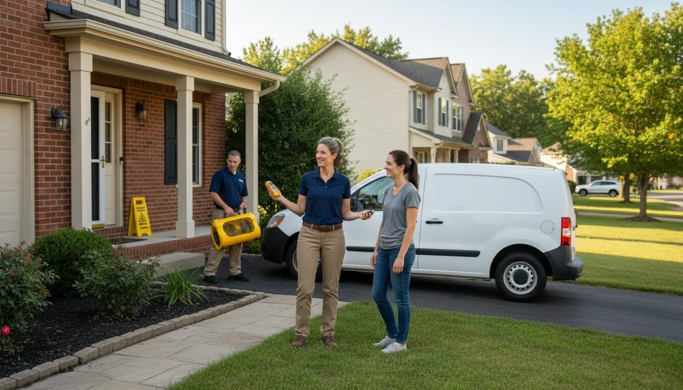 Residential water damage restoration in Mound City, MO